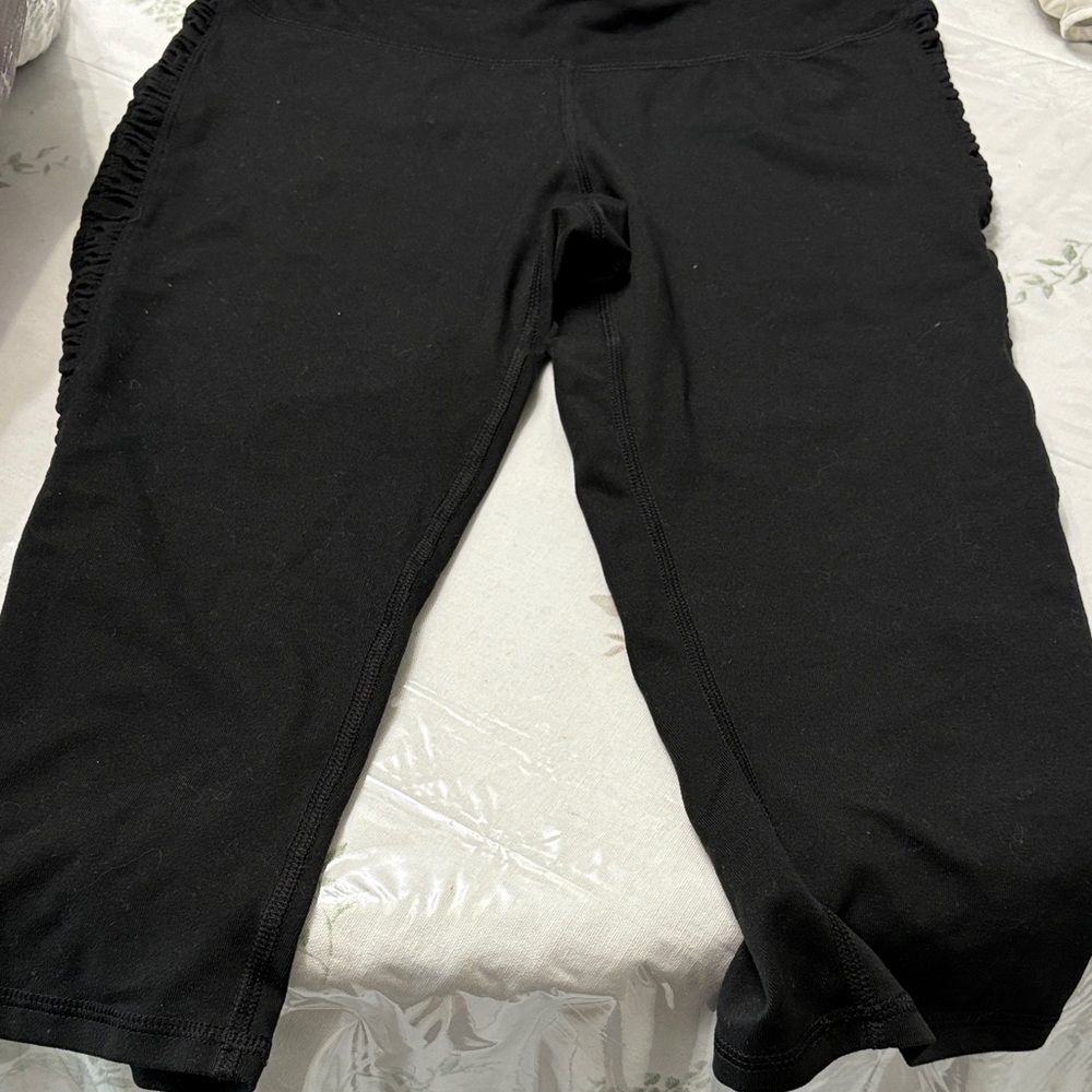 Champion Women's Black Leggings with Ruffle Detail